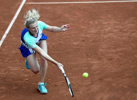 Tenisovy turnaj zen LiveScore Cup, 4. cervna 2020 v Praze. Katerina Siniakova v utkani proti Barbore Strycove. CTKPhotoP202006040977001 kru 24 K