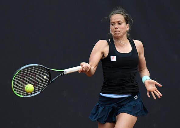 Tenisovy turnaj zen LiveScore Cup, 4. cervna 2020 v Praze. Barbora Strycova v utkani proti Katerine Siniakove. CTKPhotoP202006040979701 kru 19