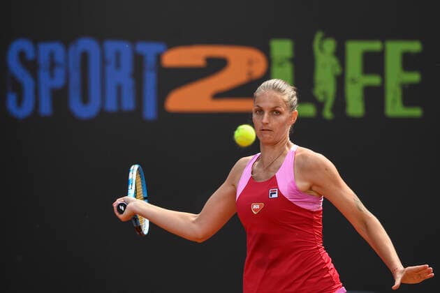 Sport Bilder des Tages Tenisovy turnaj zen LiveScore Cup, 5. cervna 2020 v Praze. Karolina Pliskova v utkani proti Katerine Siniakove. CTKPhotoP202006050752901 kmt 12