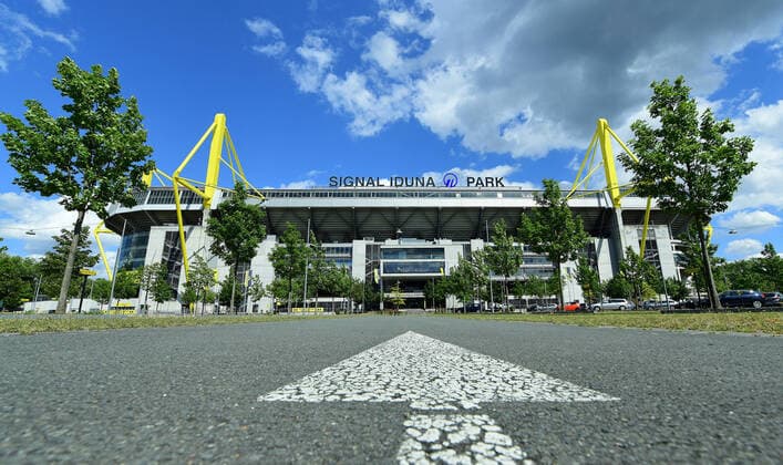 Football exterior view Signal Iduna Park Dortmund, 06 06 2020, Bundesliga football, Borussia Dortmund Hertha BSC Berlin Dortmund Poolfoto Groothuis Witters Pool Witters ,EDITORIAL USE ONLY
