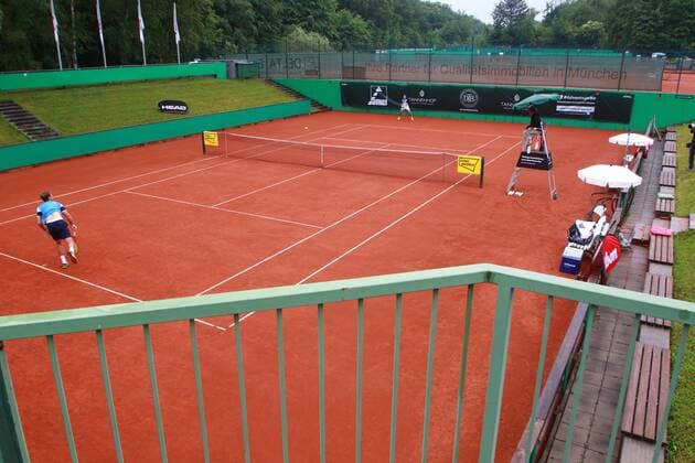 Ghostly atmosphere at the game Masur Krawietz Tennis Munich Großhesselohe Tannenhof Resort German Mens Series 09 06 2020