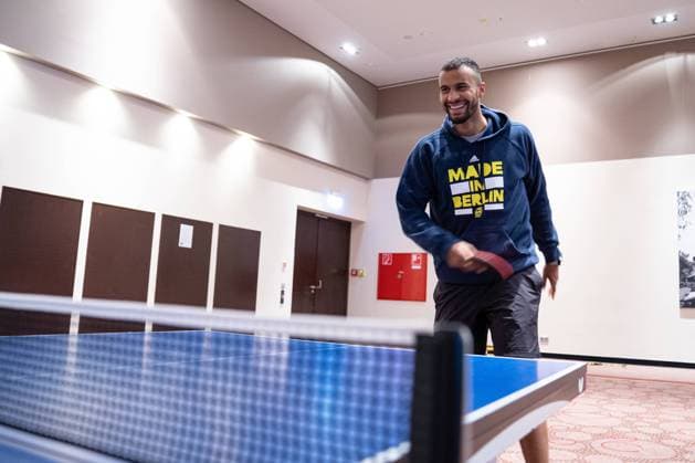 11 06 2020 Basketball easyCredit Final Tournament Basketball Munich 11 06 2020 Season 2019 2020 easyCredit BBL Final Tournament 2020 Hotel impressions from the Teamhotel Leonardo Royal Munich Johannes Thiemann Alba Berlin, No 32 Munich Audi Dome Germany