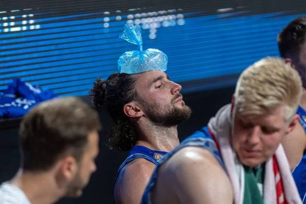 Basketball easyCredit BBL Final Tournament Basketball Munich 13 06 2020 Season 2019 2020 easyCredit BBL Final Tournament 2020 Preliminary Round Group B Matchday 4 Brose Bamberg Fraport Skyliners Marco Völler Frankfurt, No 33 Voeller Voller München Audi Dome Deutschland