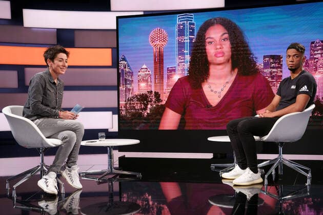 Bilder des Jahres 2020, Sport 06 Juni Sport Themen der Woche KW24 Sport Bilder des Tages DUNJA HAYALI, BENJAMIN HENRICHS ZUGESCHALTET SATOU SABALLY DAS AKTUELLE SPORTSTUDIO ZDF MAINZ 