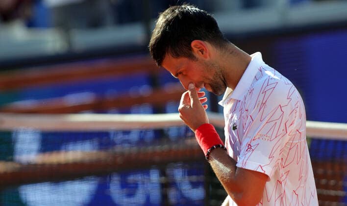 TENNIS - Adria Tour 2020 BELGRAD,SERBIA,14.JUN.20 - TENNIS - Adria Tour 2020. Image shows Novak Djokovic (SRB). GEPAxpictures xAleksandarxDjorovic