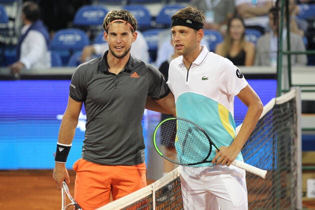 DOMINIC THIEM and FILIP KRAJINOVIC tennis Adria tournament at tennis center Novak,Belgrade 14.06.2020. MarkoxMetlas 