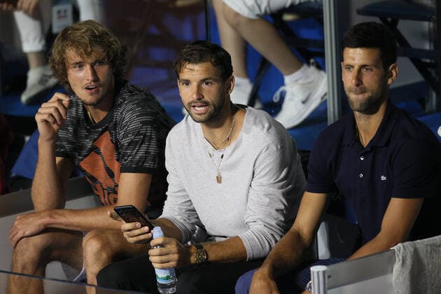 ALEXANDER SASCHA ZVEREV Aleksandar Sasa Zverev ,GRIGOR DIMITROV and NOVAK DJOKOVIC tennis Adria tournament at tennis center Novak,Belgrade 14.06.2020. MarkoxMetlas 