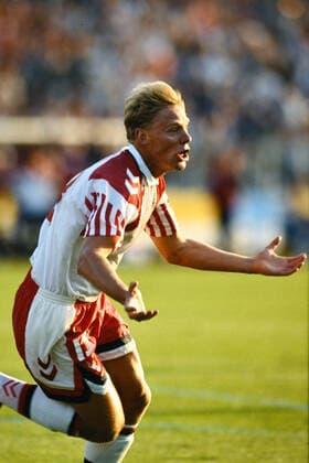 HENRIK LARSEN, Denmark, European Cup, Sweden EURO 1992, France vs Denmark 1-2, Malmo CAMPIONATI EUROPEI SVEZIA EURO 1992 FRANCIA-DANIMARCA 1-2
