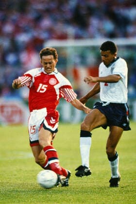 BENT CHRISTENSEN, Denmark, KEITH CURLE, England, European Cup, Sweden EURO 1992, Denmark vs England 0-0, Malmo CAMPIONATI EUROPEI SVEZIA EURO 1992 DANIMARCA-INGHILTERRA 0-0