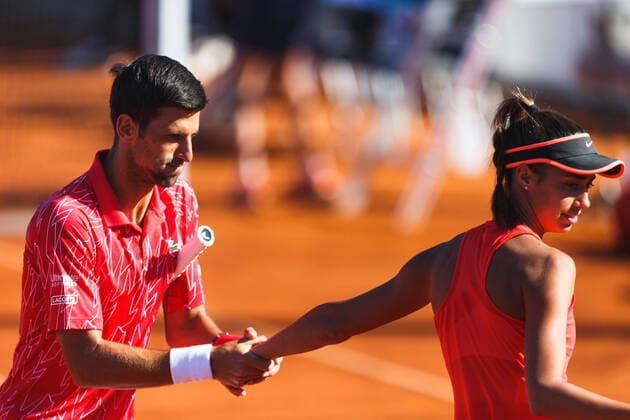 PXL_Exhibition match 19.06.2020., Zadar - Egzibicijski mec Novaka Djokovica protiv zvijezda Adria Toura.Novak Djokovic, Ana Konjuh MarkoxDimic PIXSELL