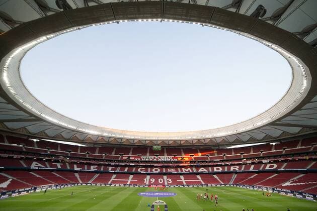 DURING THE MACTH ATLETICO DE MADRID VERSUS REAL VALLADOLID AT WANDA METROPOLITANO STADIUM SATURDAY, 20 JUNE 2020 Cordon Press  xJOAQUINxCORCHEROxARCOSx xSOCCERx-xLALIGAx-xGETAFExVSxEIBARx