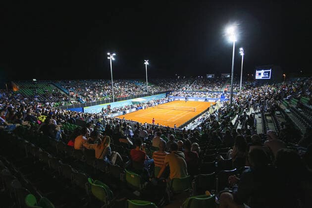Adria Tour Tournament: Djokovic vs Coric 20.06.2020., Zadar - Adria Tour tennis tournament. Novak Djokovic of Serbia vs Borna Coric of Croatia. Djokovic won 4:1, 4:3. MarkoxDimic PIXSELL