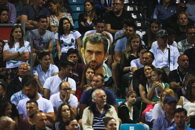 Adria Tour Tournament: Djokovic vs Coric 20.06.2020., Zadar - Adria Tour tennis tournament. Novak Djokovic of Serbia vs Borna Coric of Croatia. Djokovic won 4:1, 4:3. MarkoxDimic PIXSELL