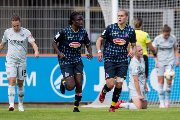 FLYERALARM Womens Football Bundesliga Bayer 04 Leverkusen 1 FC Koeln 21 06 2020 Eunice Beckmann 11, 1 FC Koeln shortened to 2 1 FLYERALARM Womens Football Bundesliga, Bayer 04 Leverkusen 1 FC Koeln, Leverkusen, Youth Football Centre Kurtekotten DFL REGULATIONS PROHIBIT ANY USE OF PHOTOGRAPHS AS IMAGE SEQUENCES AND OR QUASI VIDEO Copyright: xBEAUTIFULxSPORTS Wunderlx