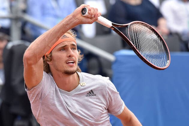 Adria Tour Zverev vs Rublev - Zadar, Croatia 21.06.2020., Zadar, Croatia - Alexander Zverev of Germany in action during his mach against Andrey Rublev of Russia on Adria Tour tennis tournament in Zadar, Croatia on June 21, 2020. DinoxStanin PIXSELL