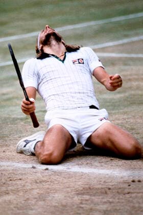 BORG Bjoern SWE wins 5 times in Wimbledon Mens Final 1980 Bjoern Borg John McEnroe All England Tennis Championships in Wimbledon 1980 July 05, 1980 in Wimbledon