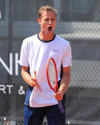 Johannes Haerteis reacts angry, anger, disappointed, disappointment, emotion, Tannenhof Resort German Men s Series, DTB German Pro Series, TennisBase, Oberhaching Munich Copyright: xJuergenxHasenkopfx