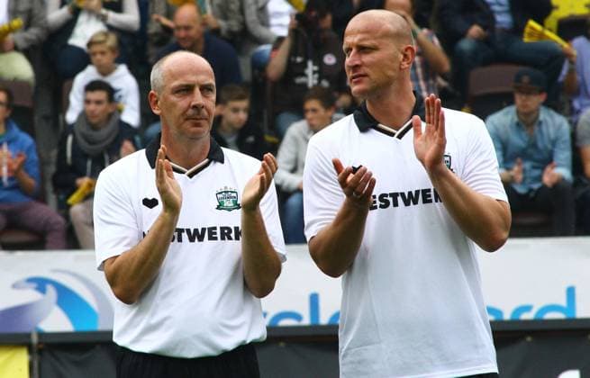 Day of the Legends, Mario Basler, Carsten Jancker v l St Pauli Millerntor Hamburg