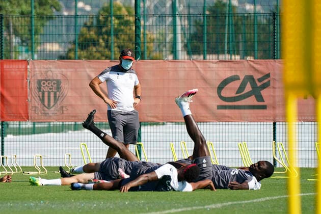 Entrainement de l OGC Nice - masque FOOTBALL : Reprise de l entrainement de l OGC Nice - Nice - 02 07 2020 NorbertScanella PanoramiC 