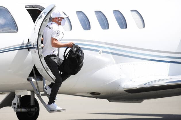 FORMULA 1 - GP of Austria 2020 ZELTWEG,AUSTRIA,02.JUL.20 - MOTORSPORTS, FORMULA 1 - Grand Prix of Austria, Red Bull Ring, start of the Formula 1 season, arrival of the drivers. Image shows Valtteri Bottas (FIN Mercedes) wearing a facemask. GEPAxpictures xChristianxWalgram
