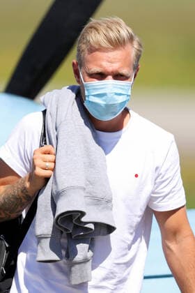 FORMULA 1 - GP of Austria 2020 ZELTWEG,AUSTRIA,02.JUL.20 - MOTORSPORTS, FORMULA 1 - Grand Prix of Austria, Red Bull Ring, start of the Formula 1 season, arrival of the drivers. Image shows Kevin Magnussen (DEN Haas) wearing a facemask. GEPAxpictures xChristianxWalgram
