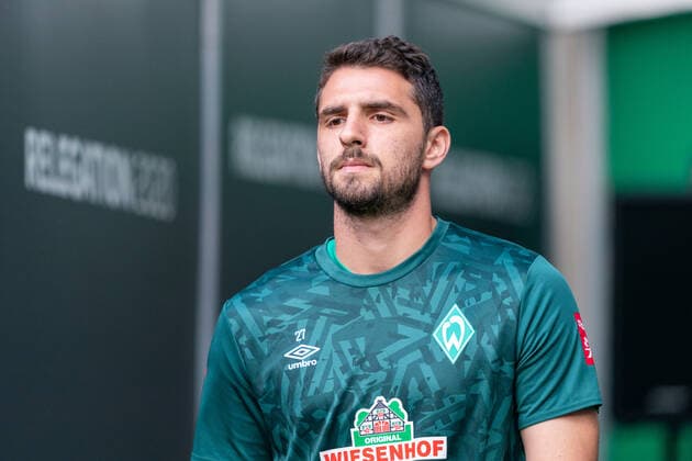 SV Werder Bremen vs 1 FC Heidenheim Relegation 01 02 07 2020 Stefanos Kapino Werder Bremen 27 Sport nphgm001 Football 1 Bundesliga Season 19 20 Relegation 01 SV Werder Bremen vs 1 FC Heidenheim 02 07 2020 Foto gumzmedia nordphoto POOL DFL regulations prohibit any use of photographs as image sequences and or quasi video EDITORIAL USE ONLY National and international News Agencies OUT Bremen wohninvest Weserstadion Bremen GERMANY Poolfoto gumzmedia nordphoto ,EDITORIAL USE ONLY