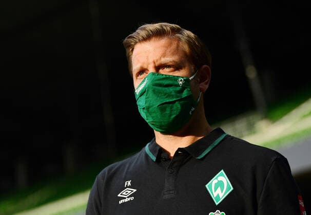SV Werder Bremen vs 1 FC Heidenheim Relegation 01 02 07 2020 Coach Florian Kohfeldt Bremen Bremen Bremen, 02 07 2020, Football, Bundesliga, Relegation, First leg, SV Werder Bremen 1 FC Heidenheim Foto TimGroothuis Witters Pool via gumzmedia nordphoto DFL REGULATIONS PROHIBIT ANY USE OF PHOTOGRAPHS AS IMAGE SEQUENCES AND OR QUASI VIDEO EDITORIAL USE ONLY NATIONAL AND INTERNATIONAL NEWS AGENCIES OUT Bremen Poolfoto TimGroothuis Witters nordphoto ,EDITORIAL USE ONLY