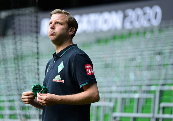 SV Werder Bremen vs 1 FC Heidenheim Relegation 01 02 07 2020 Coach Florian Kohfeldt Bremen Bremen Bremen, 02 07 2020, Football, Bundesliga, Relegation, First leg, SV Werder Bremen 1 FC Heidenheim Foto TimGroothuis Witters Pool via gumzmedia nordphoto DFL REGULATIONS PROHIBIT ANY USE OF PHOTOGRAPHS AS IMAGE SEQUENCES AND OR QUASI VIDEO EDITORIAL USE ONLY NATIONAL AND INTERNATIONAL NEWS AGENCIES OUT Bremen Poolfoto TimGroothuis Witters nordphoto ,EDITORIAL USE ONLY