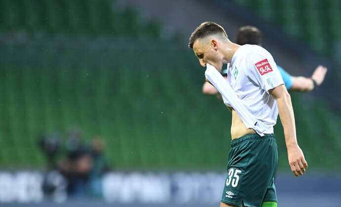 Werder Bremen 1 FC Heidenheim Football, Relegation, Werder Bremen 1 FC Heidenheim Maximilian Eggestein Bremen Photo Tim Groothuis Witters Pool via xim gs DFL regulations prohibit any use of photographs as image sequences and or quasi video Editorial use only National and international news agencies out Bremen Germany Poolfoto Tim Groothuis Witters Pool via xim.gs ,EDITORIAL USE ONLY