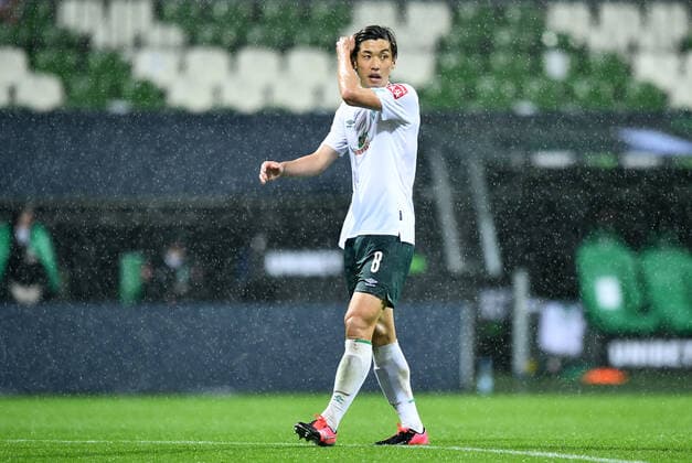 Werder Bremen 1 FC Heidenheim Football, Relegation, Werder Bremen 1 FC Heidenheim Yuya Osako Bremen Photo Tim Groothuis Witters Pool via xim gs DFL regulations prohibit any use of photographs as image sequences and or quasi video Editorial use only National and international news agencies out Bremen Germany Poolfoto Tim Groothuis Witters Pool via xim.gs ,EDITORIAL USE ONLY