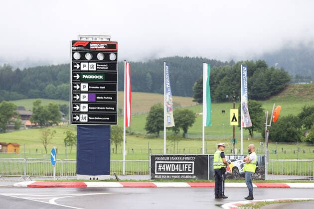 FORMULA 1 - GP of Austria 2020 SPIELBERG,AUSTRIA,03.JUL.20 - MOTORSPORTS, FORMULA 1 - Grand Prix of Austria, Red Bull Ring, start of the Formula 1 season, free practice. Image shows the entrance to the Red Bull Ring. GEPAxpictures xChristianxWalgram