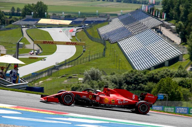 Sport Bilder des Tages Motorsports: FIA Formula One World Championship, WM, Weltmeisterschaft 2020, Grand Prix of Austria, 5 Sebastian Vettel (GER, Scuderia Ferrari Mission Winnow), Spielberg Austria