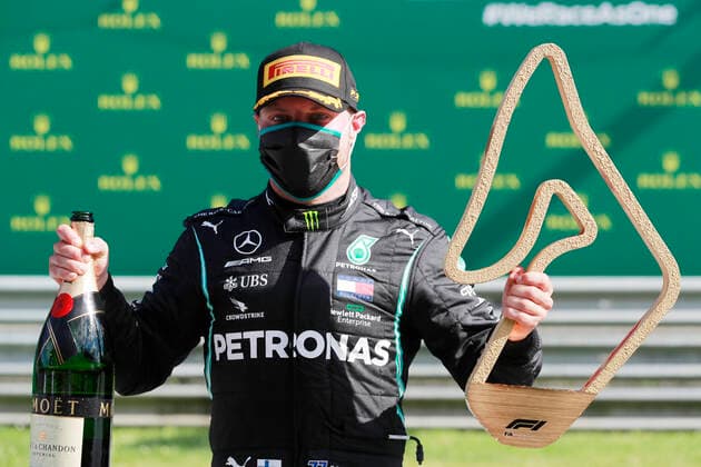 Bilder des Jahres 2020, Sport 07 Juli Sport Themen der Woche KW27 Sport Bilder des Tages Motorsports: FIA Formula One World Championship, WM, Weltmeisterschaft 2020, Grand Prix of Austria Motorsports: FIA Formula One World Championship 2020, Grand Prix of Austria, 77 Valtteri Bottas (FIN, Mercedes-AMG Petronas Formula One Team), *** Local Caption *** Photo: Andy Hone LAT Motorsport Images FIA Pool via HOCH ZWEI Spielberg Austria Poolfoto HOCH ZWEI Pool Motorsport Images ,EDITORIAL USE ONLY