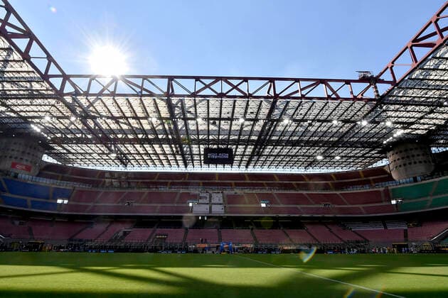 Photo LaPresse - Fabio Ferrari July 05, 2020 Milan, Italy soccer Inter vs Bologna - Italian Football Championship League A TIM 2019 2020 - "San Siro" stadium. In the pic:"San Siro" stadium.  Copyright: xFabioxFerrari LaPressex