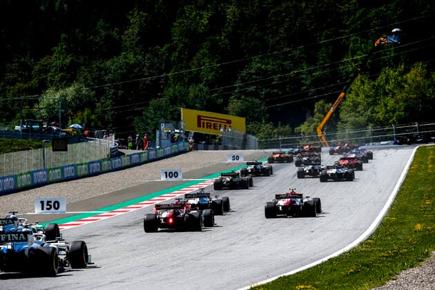 Motorsports: FIA Formula One World Championship, WM, Weltmeisterschaft 2020, Grand Prix of Austria, Start, Spielberg Austria