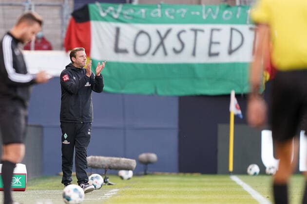 1 FC Heidenheim vs SV Werder Bremen Relegation 02 06 07 2020 Cheers Florian Kohfeldt Trainer SV Werder Bremen Sport nphgm001 Football 1 Bundesliga Season 19 20 Relegation 02 1 FC Heidenheim vs SV Werder Bremen 06 07 2020 Foto gumzmedia nordphoto POOL DFL regulations prohibit any use of photographs as image sequences and or quasi video EDITORIAL USE ONLY National and international News Agencies OUT Heidenheim Voith Arena BW GERMANY Poolfoto gumzmedia nordphoto ,EDITORIAL USE ONLY