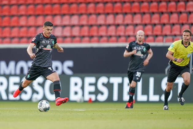 1 FC Heidenheim vs SV Werder Bremen Relegation 02 06 07 2020 Milot Rashica Werder Bremen 07 Sport nphgm001 Football 1 Bundesliga Season 19 20 Relegation 02 1 FC Heidenheim vs SV Werder Bremen 06 07 2020 Foto gumzmedia nordphoto POOL DFL regulations prohibit any use of photographs as image sequences and or quasi video EDITORIAL USE ONLY National and international News Agencies OUT Heidenheim Voith Arena BW GERMANY Poolfoto gumzmedia nordphoto ,EDITORIAL USE ONLY