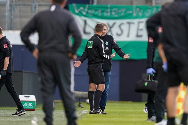 1 FC Heidenheim vs SV Werder Bremen Relegation 02 06 07 2020 Frank Baumann Managing Director Football Werder Bremen , Daniel Schlager 4 Official Sports nphgm001 Football 1 Bundesliga Season 19 20 Relegation 02 1 FC Heidenheim vs SV Werder Bremen 06 07 2020 Foto gumzmedia nordphoto POOL DFL regulations prohibit any use of photographs as image sequences and or quasi video EDITORIAL USE ONLY National and international News Agencies OUT Heidenheim Voith Arena BW GERMANY Poolfoto gumzmedia nordphoto ,EDITORIAL USE ONLY