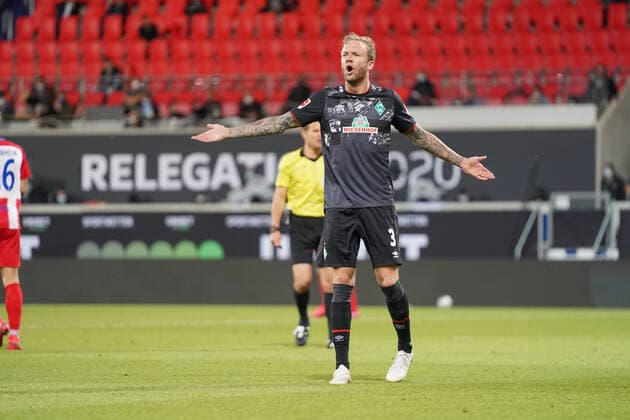 1 FC Heidenheim vs SV Werder Bremen Relegation 02 06 07 2020 Kevin Vogt Werder Bremen 03 Sport nphgm001 Football 1 Bundesliga Season 19 20 Relegation 02 1 FC Heidenheim vs SV Werder Bremen 06 07 2020 Foto gumzmedia nordphoto POOL DFL regulations prohibit any use of photographs as image sequences and or quasi video EDITORIAL USE ONLY National and international News Agencies OUT Heidenheim Voith Arena BW GERMANY Poolfoto gumzmedia nordphoto ,EDITORIAL USE ONLY
