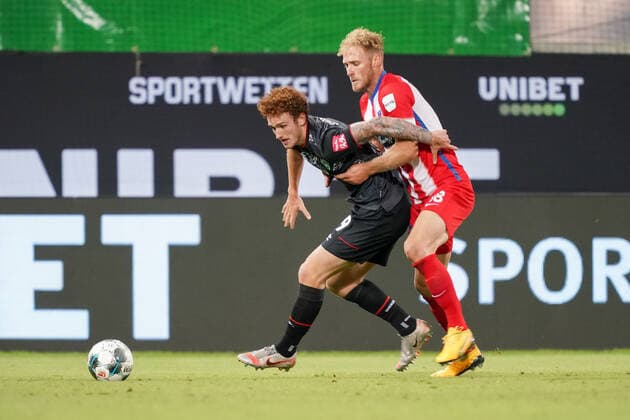 1 FC Heidenheim vs SV Werder Bremen Relegation 02 06 07 2020 Sebastian Griesbeck 1 FC Heidenheim 1846 18 , Joshua Sargent Werder Bremen 19 Sport nphgm001 Football 1 Bundesliga season 19 20 Relegation 02 1 FC Heidenheim vs SV Werder Bremen 06 07 2020 Foto gumzmedia nordphoto POOL DFL regulations prohibit any use of photographs as image sequences and or quasi video EDITORIAL USE ONLY National and international News Agencies OUT Heidenheim Voith Arena BW GERMANY Poolfoto gumzmedia nordphoto ,EDITORIAL USE ONLY