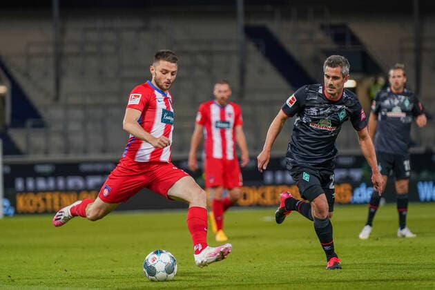1 FC Heidenheim vs SV Werder Bremen Relegation 02 06 07 2020 Sport nphgm001 Football 1 Bundesliga season 19 20 Relegation 02 1 FC Heidenheim vs SV Werder Bremen 06 07 2020 Foto gumzmedia nordphoto POOL DFL regulations prohibit any use of photographs as image sequences and or quasi video EDITORIAL USE ONLY National and international News Agencies OUT Heidenheim Voith Arena BW GERMANY Poolfoto gumzmedia nordphoto ,EDITORIAL USE ONLY