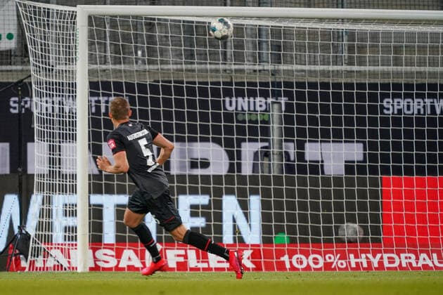 1 FC Heidenheim vs SV Werder Bremen Relegation 02 06 07 2020 1 2 by Ludwig Augustinsson Werder Bremen 05 , class maintenance Sports nphgm001 Football 1 Bundesliga Season 19 20 Relegation 02 1 FC Heidenheim vs SV Werder Bremen 06 07 2020 Foto gumzmedia nordphoto POOL DFL regulations prohibit any use of photographs as image sequences and or quasi video EDITORIAL USE ONLY National and international News Agencies OUT Heidenheim Voith Arena BW GERMANY Poolfoto gumzmedia nordphoto ,EDITORIAL USE ONLY