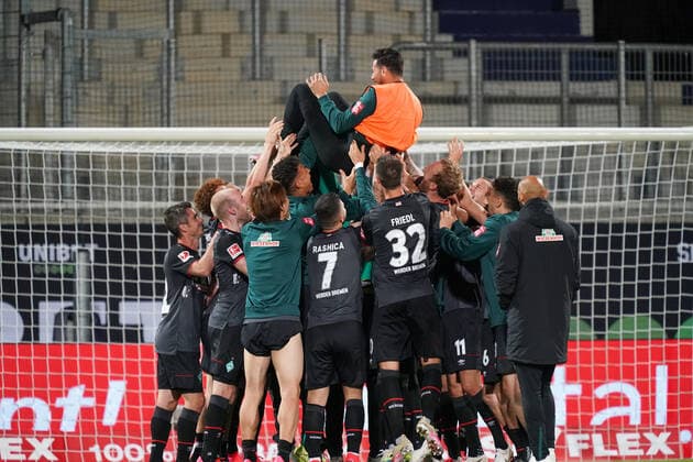 1 FC Heidenheim vs SV Werder Bremen Relegation 02 06 07 2020 Sport nphgm001 Football 1 Bundesliga season 19 20 Relegation 02 1 FC Heidenheim vs SV Werder Bremen 06 07 2020 Foto gumzmedia nordphoto POOL DFL regulations prohibit any use of photographs as image sequences and or quasi video EDITORIAL USE ONLY National and international News Agencies OUT Heidenheim Voith Arena BW GERMANY Poolfoto gumzmedia nordphoto ,EDITORIAL USE ONLY