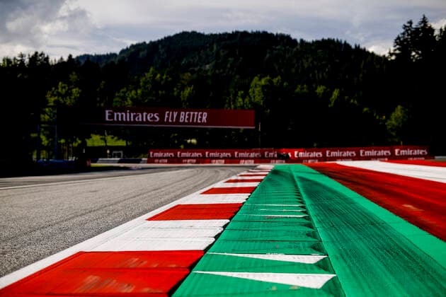 Motorsports: FIA Formula One World Championship, WM, Weltmeisterschaft 2020, Grand Prix of Styria, Red Bull Ring Spielberg, Curbs Spielberg Austria