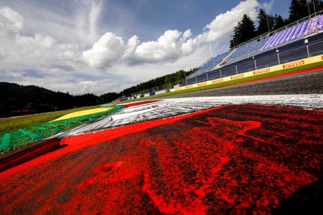 Motorsports: FIA Formula One World Championship, WM, Weltmeisterschaft 2020, Grand Prix of Styria, Red Bull Ring Spielberg, Curbs Spielberg Austria