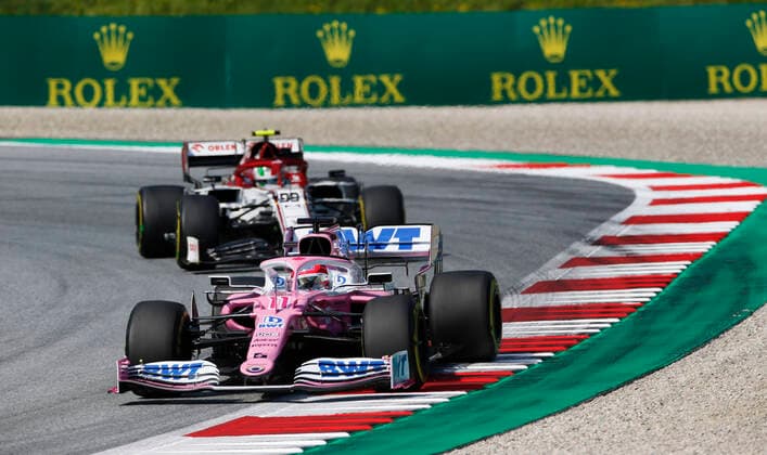 Motorsports: FIA Formula One World Championship, WM, Weltmeisterschaft 2020, Grand Prix of Styria, 11 Sergio Perez (MEX, BWT Racing Point F1 Team), Spielberg Austria
