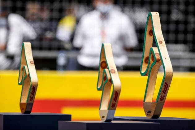 Motorsports: FIA Formula One World Championship, WM, Weltmeisterschaft 2020, Grand Prix of Styria, Winners trophy Spielberg Austria