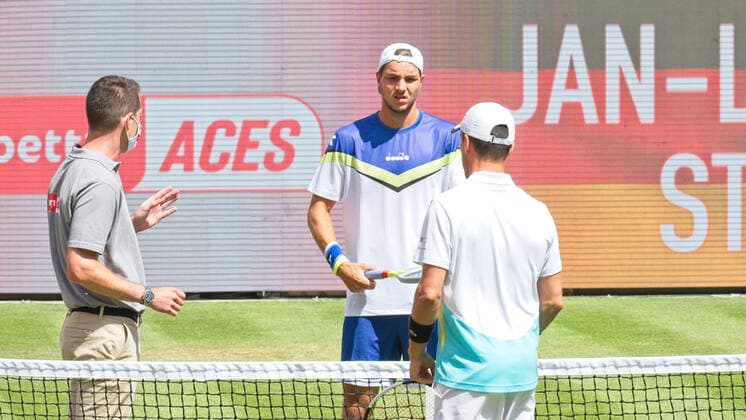 Welcome Jan Lennard Struff and the Spaniard Roberto Bautista Agut, Tennis bett1aces at the LTTC Rot Weiss e V Steffi Graf Stadion, 13 07 2020, GER, Berlin, Tennis bett1aces , 13 07 2020 Berlin Copyright: xUwexKoch xEibner-Pressefotox EP_ukh