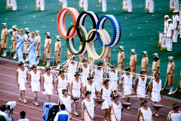 OPENING HORSE OPENING CEREMONY Summer Olympic Games 1980 in Moscow on 19 July 1980 in Moscow