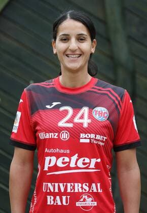 Handball 1 Bundesliga Women THC team photo shoot 15 07 2020, Schönstedt, Baumkronenpfad, Handball 1 Bundesliga Women, Season 2020 2021, Thüringer Handballclub, THC team photo shoot in picture Ines Khouildi